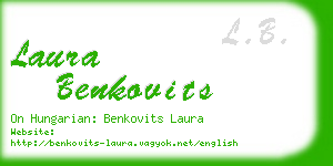 laura benkovits business card